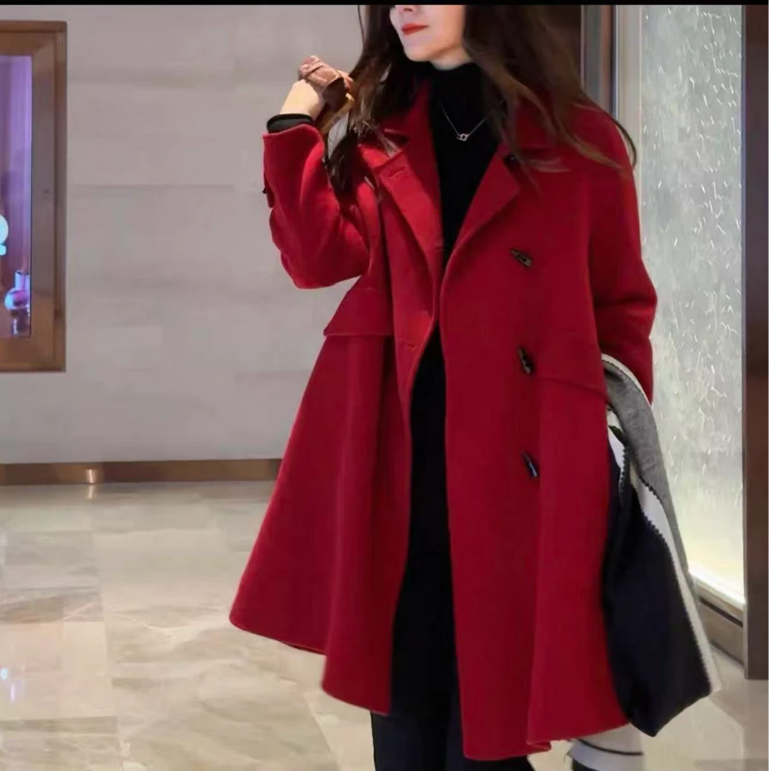 【井施】  316  时尚气质新款双面呢大衣