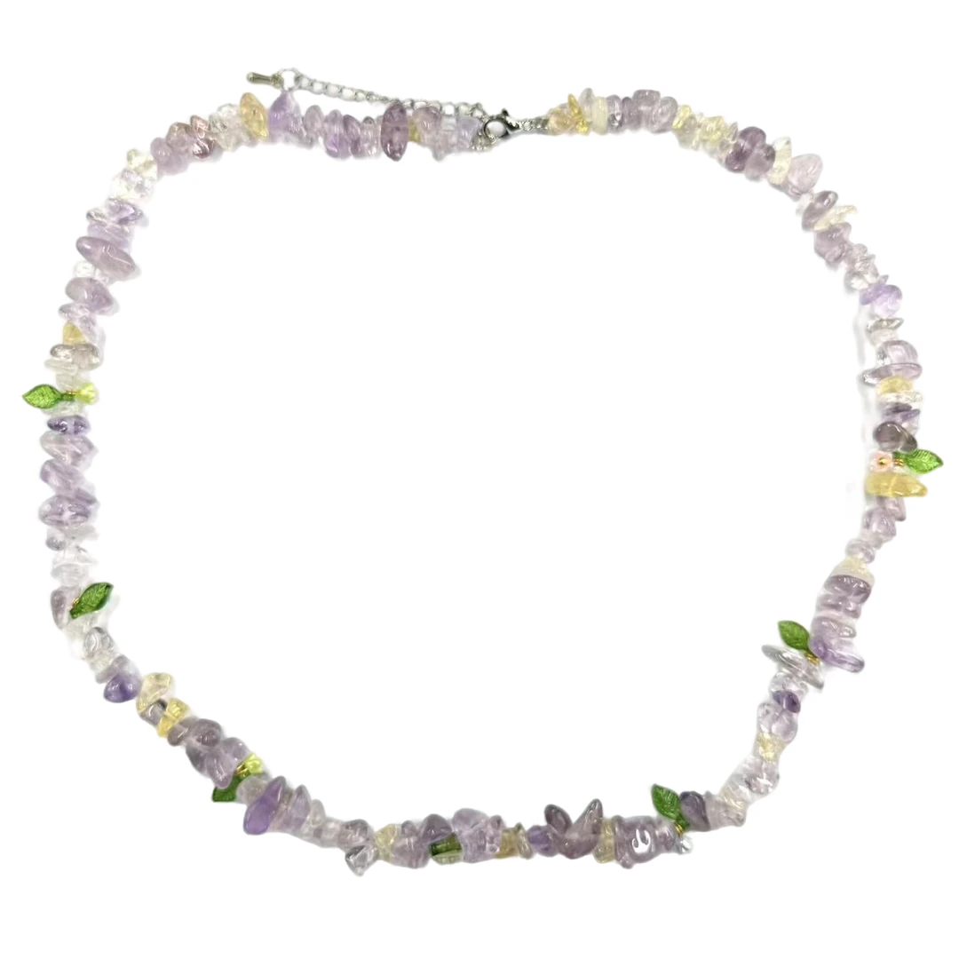 x705-国风气质款紫钛水晶紫水晶繁花项链-赠礼盒