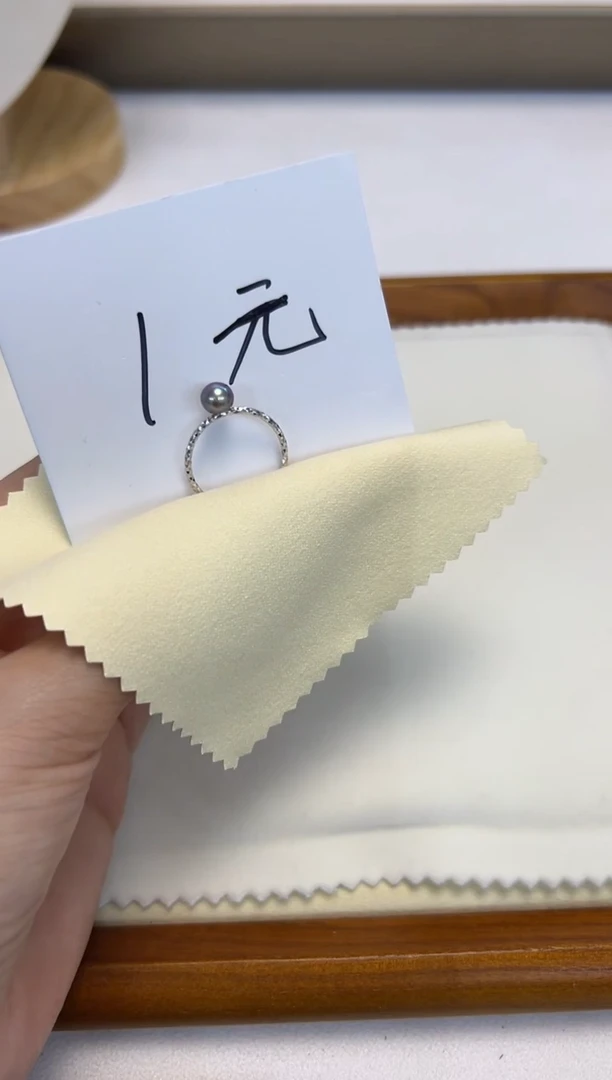银S925镶嵌戒指淡水珍珠可*号福利