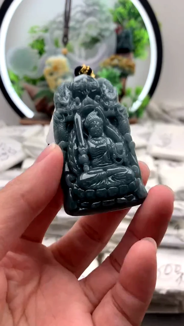 【闪购商品】翡翠颈饰未镶嵌不动明王