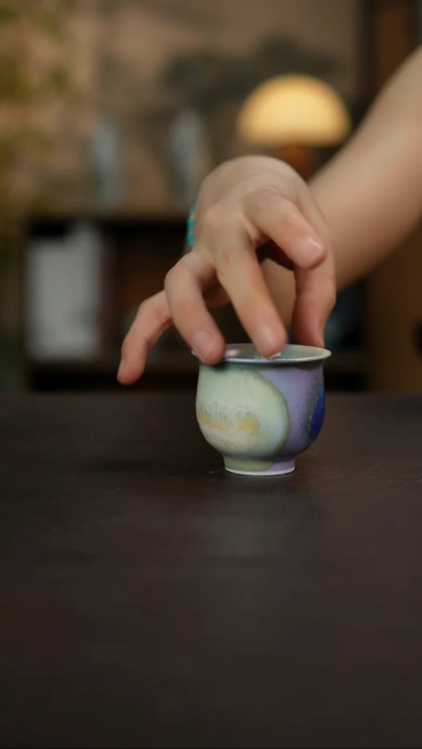 杯景德镇陶瓷杯碗柴烧多人