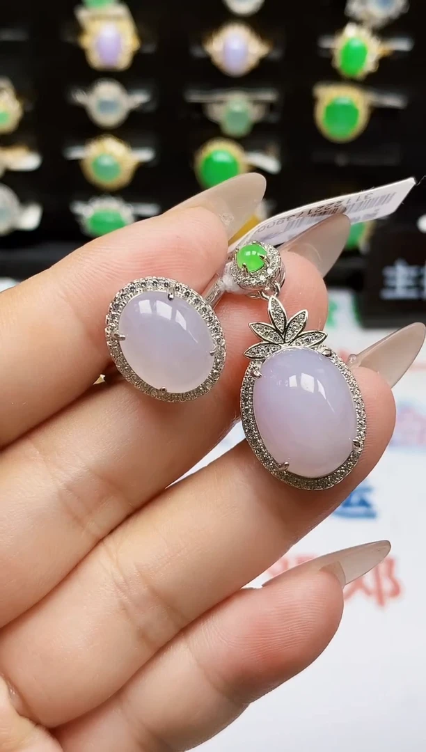 银S925镶嵌戒指翡翠0681