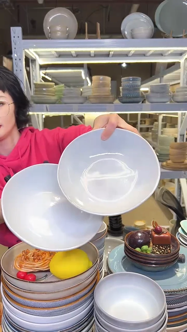 瓷79外贸尾货高温釉下彩陶瓷餐具默认微瑕