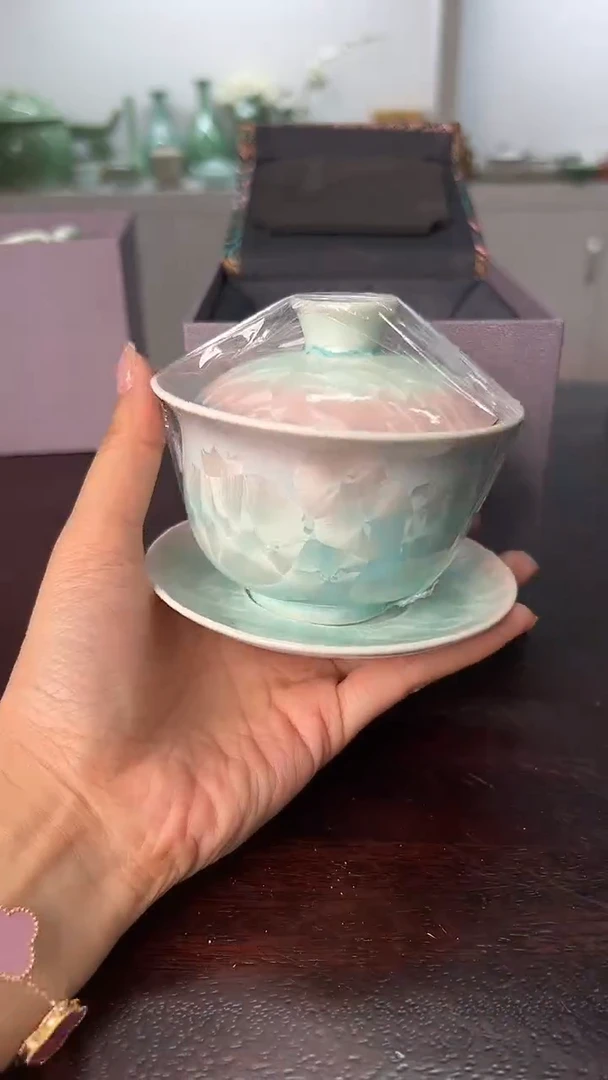 龙泉云间青瓷小米茶器