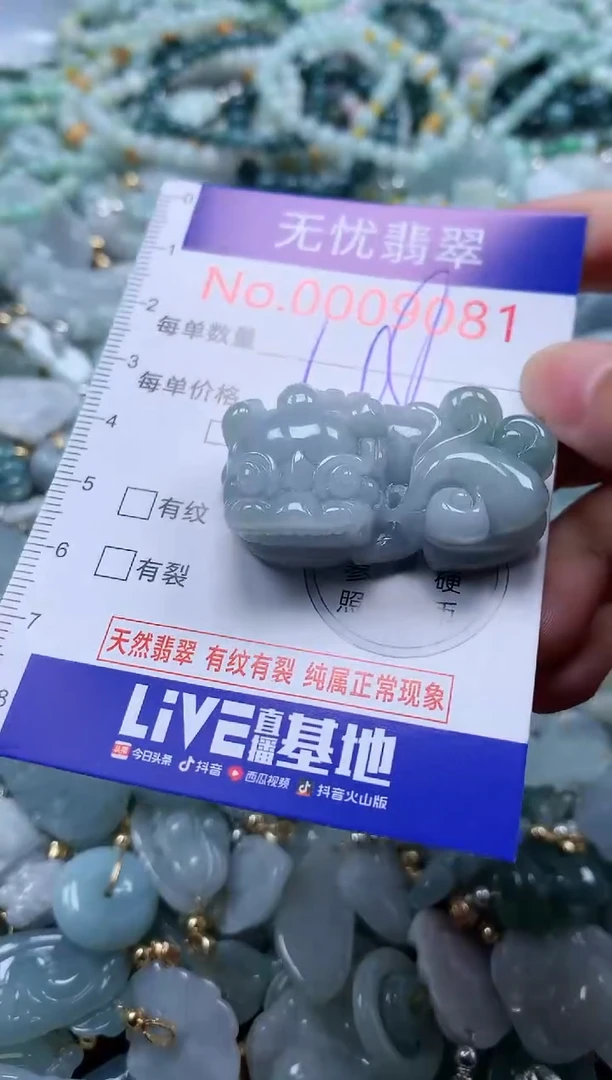 翡翠未镶嵌吊坠(不含链)9081
