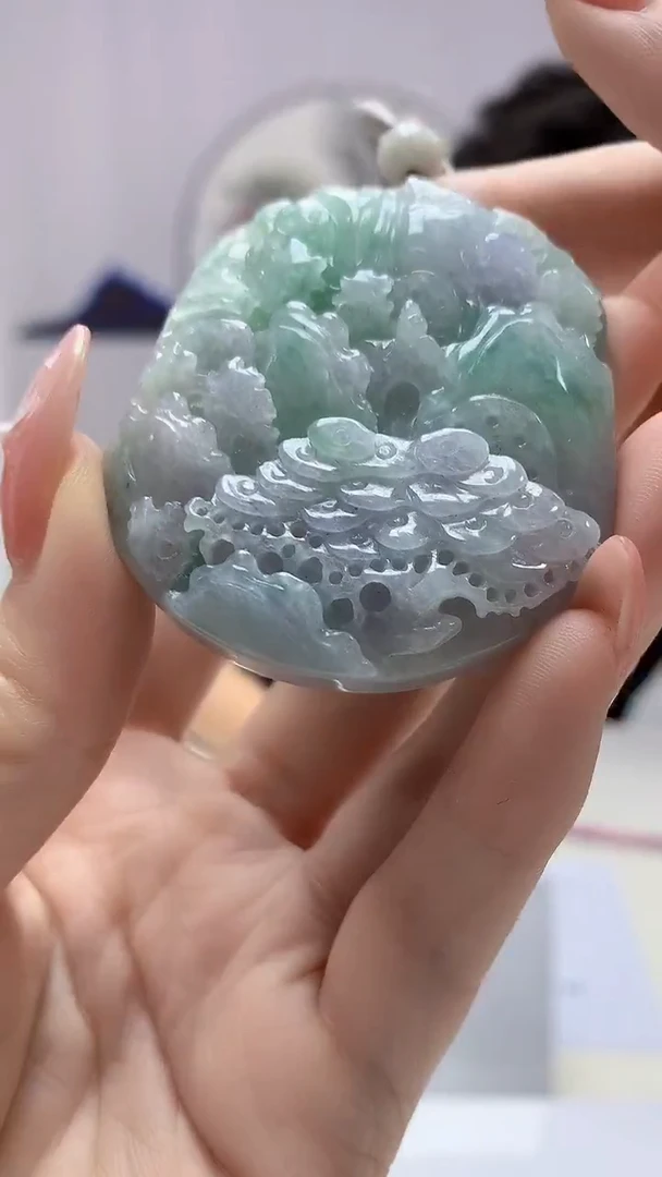 【闪购商品】定制翡翠未镶嵌4688DD-毛货挂件171