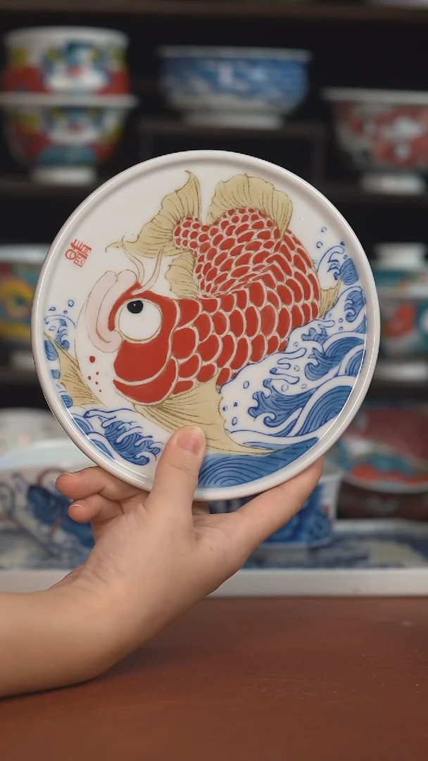 昨明 手绘壶承（微瑕福利 ）