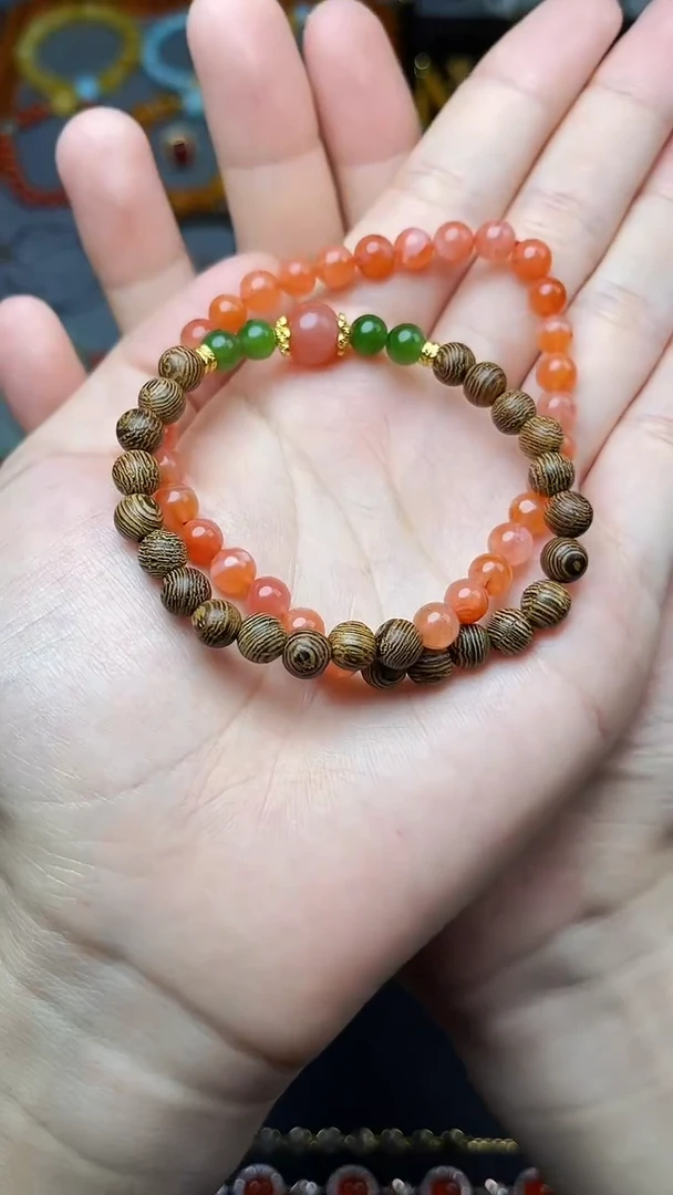 未镶嵌手串南红玛瑙多圈手串 06