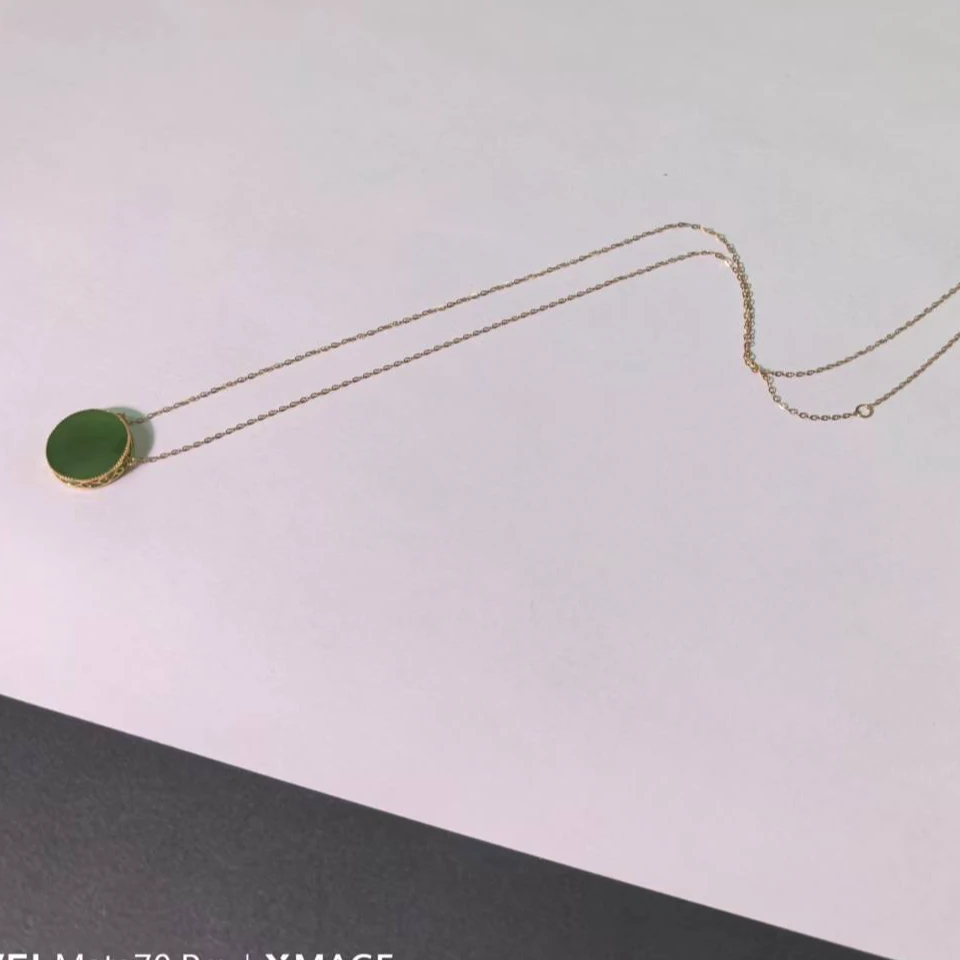 幻听|和田玉项链*18k金镶嵌多样性任发其一