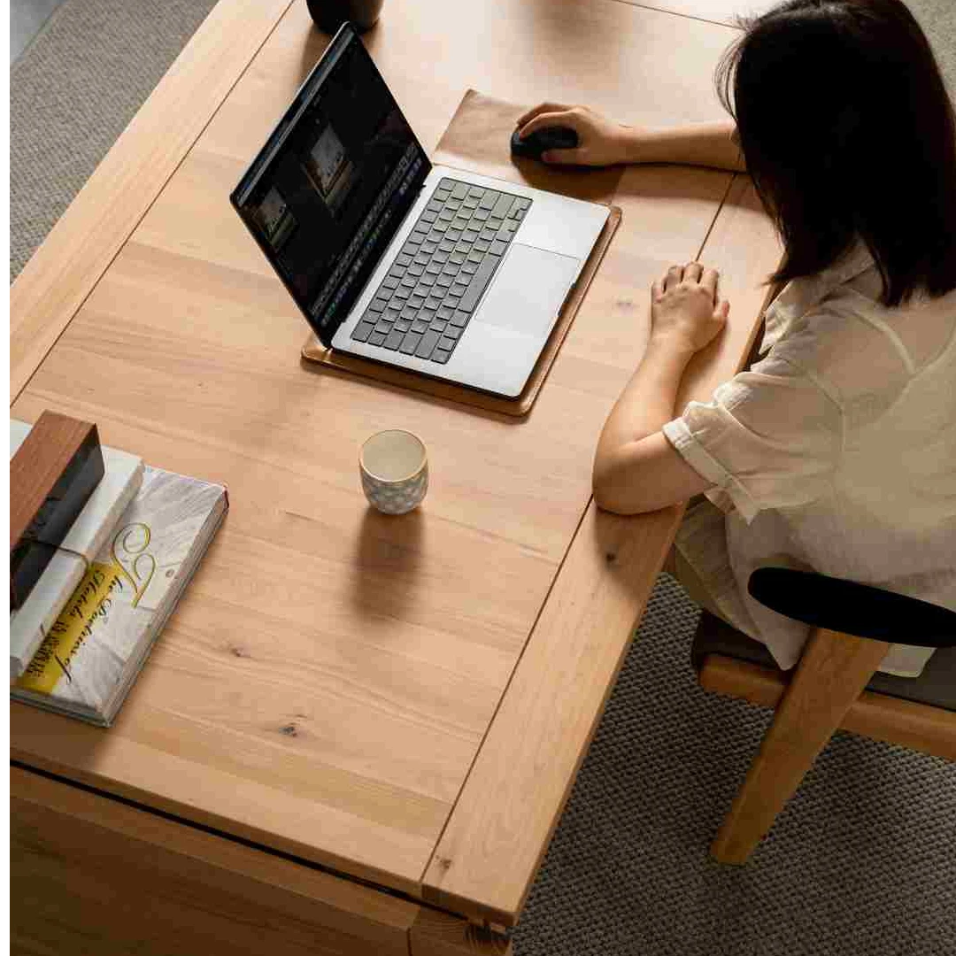 【套餐桌子家用】香柏木客厅阳台简约实木长桌茶桌餐桌办公桌书桌椅