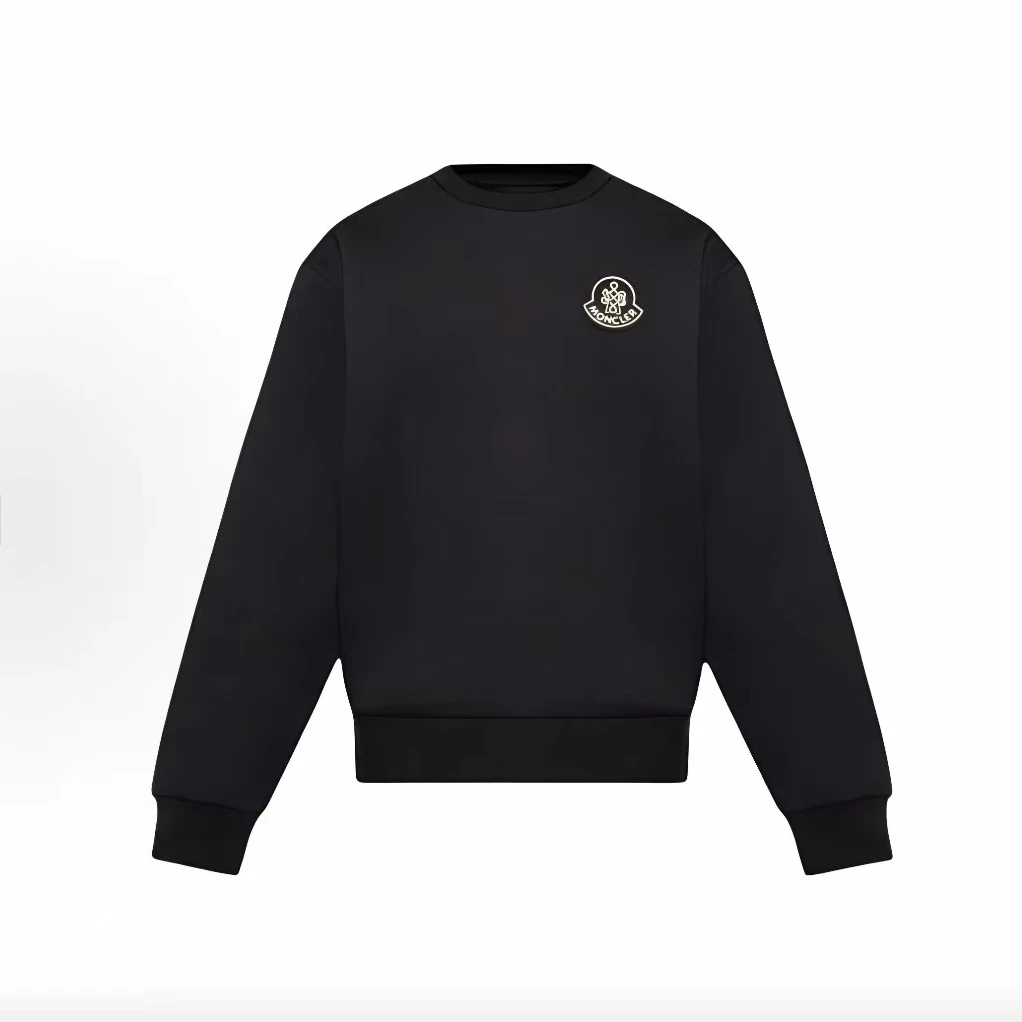 Moncler/盟可睐  套头纯色圆领长袖卫衣 男款 黑色hj