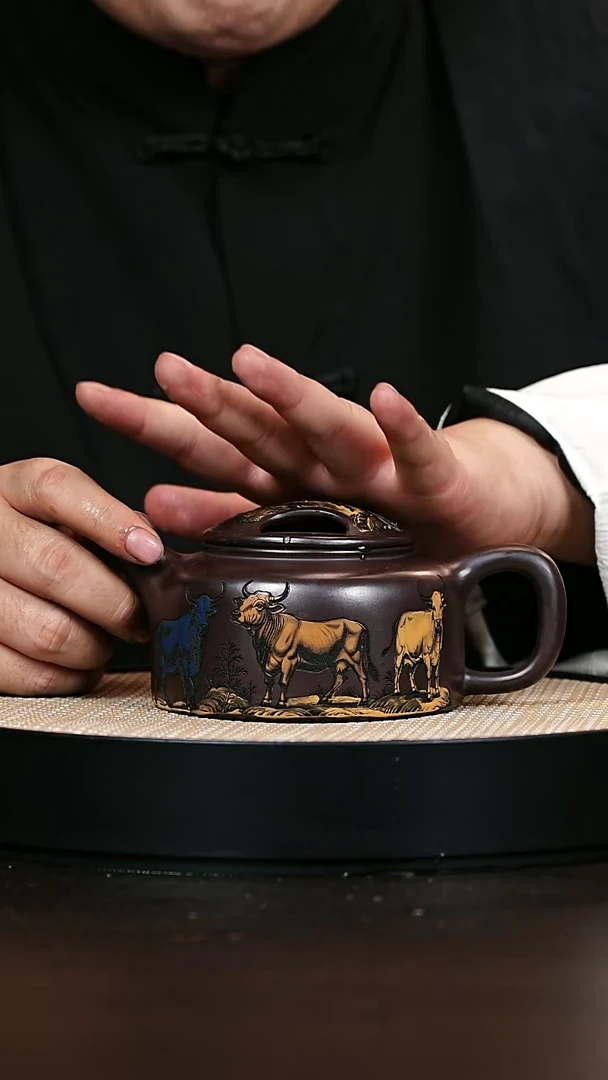 茶壶紫砂牛盖