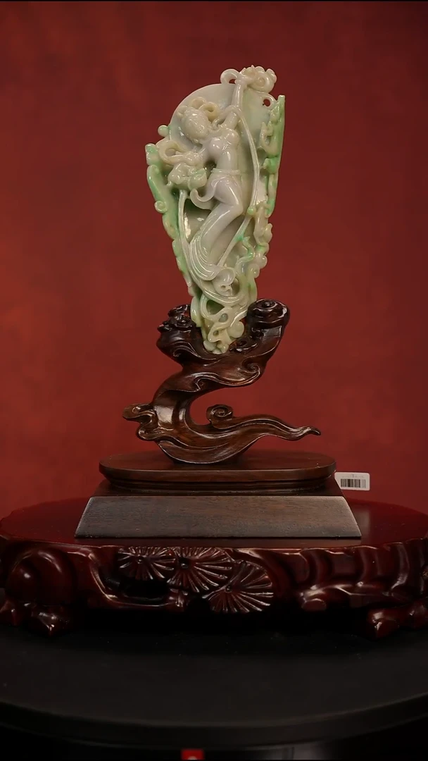 未镶嵌摆件翡翠飞天嫦娥