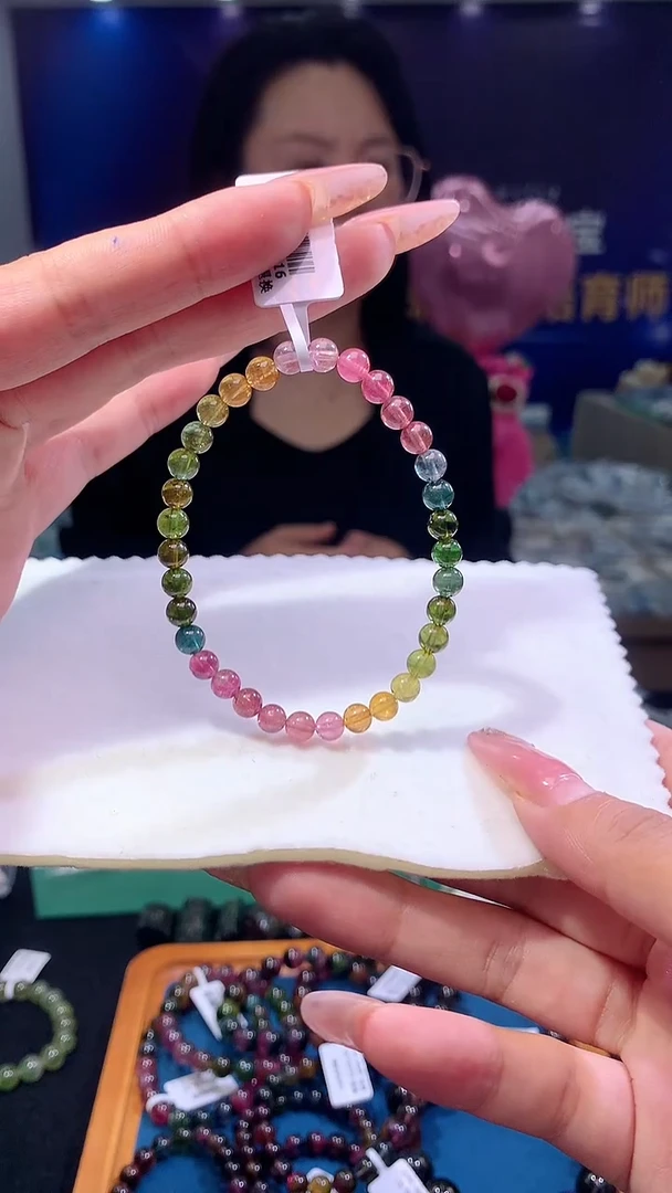 手链未镶嵌碧玺彩虹碧玺单圈5x（多样性发一）