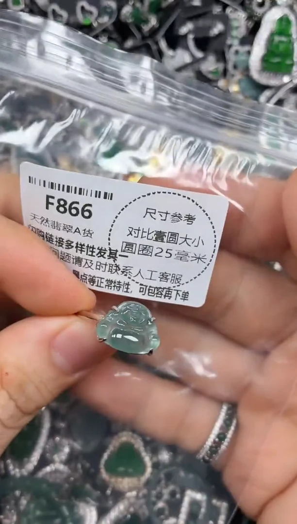 颈饰未镶嵌翡翠F866戒指