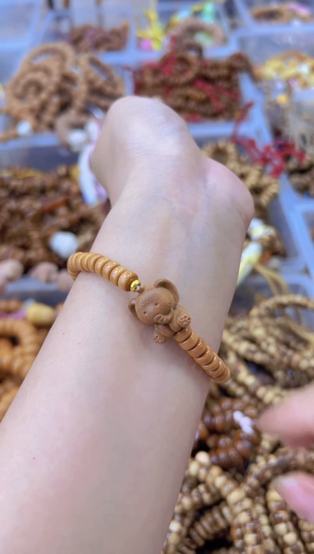 橄榄核手串卡6.5精品核壁diy老山谭小相单圈