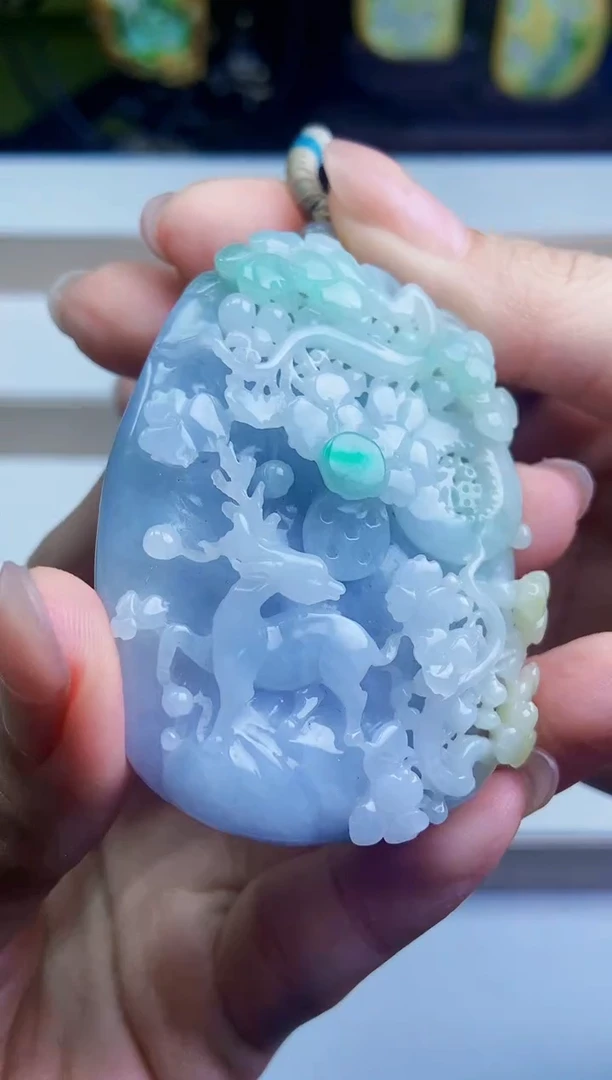 颈饰未镶嵌翡翠翡翠A货