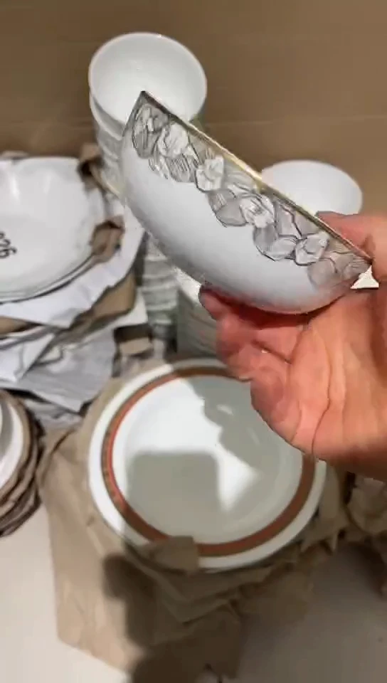 瓷5碗3个隆达骨瓷