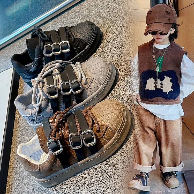 2025年春季新款儿童时尚潮流休闲鞋舒适轻便贝壳头运动鞋 8183 TY