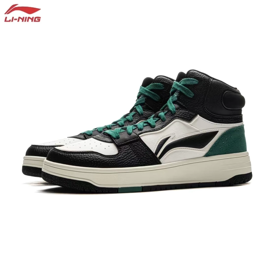 李宁天迹SOFT HI 休闲鞋24年秋新款男柔软舒适中帮板鞋AGCU367-3