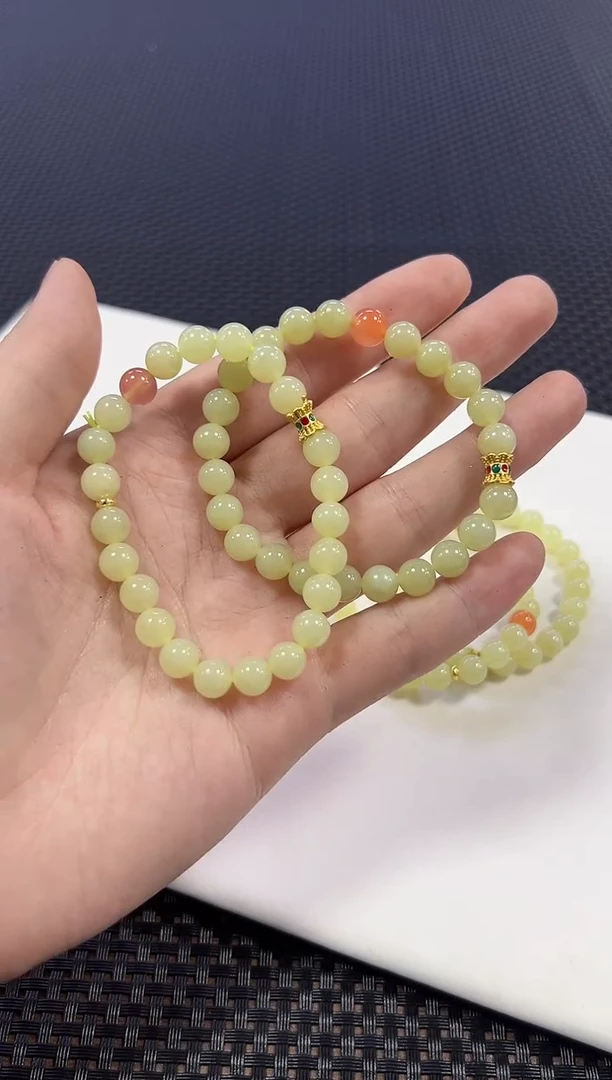 【闪购商品】和田玉手串合金约7mm+（多样性发一件）