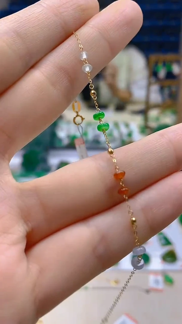 颈饰18K金镶嵌翡翠新号开播 全场乱卖