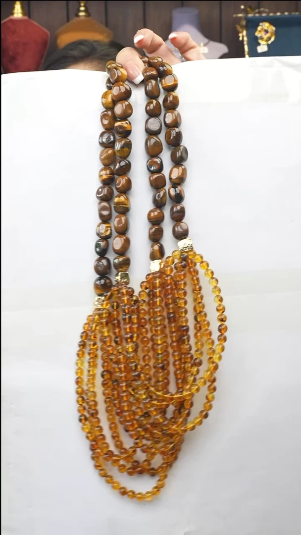 琥珀颈饰未镶嵌多样性发一