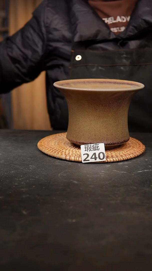 【闪购商品】瓷片240泥泥手工花盆口15高12