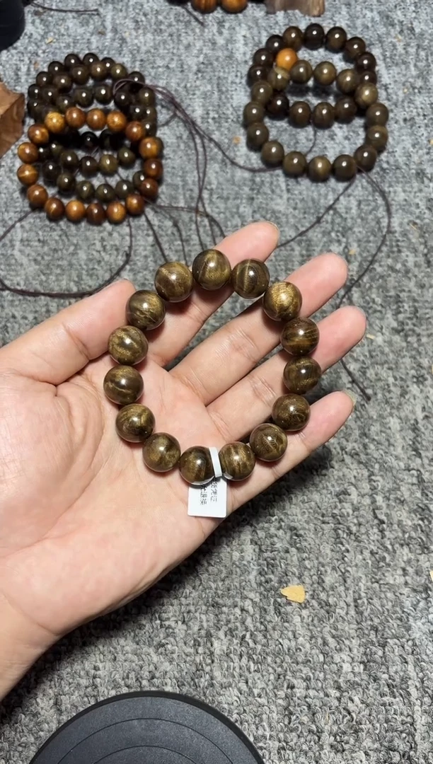 金丝楠手串/手链阴沉金丝楠1.5单圈花纹款188
