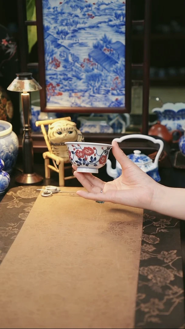 子君堂 凌霄花压手杯