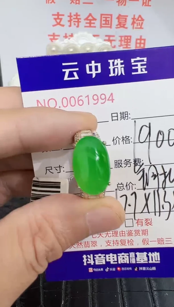 未镶嵌戒指翡翠1994