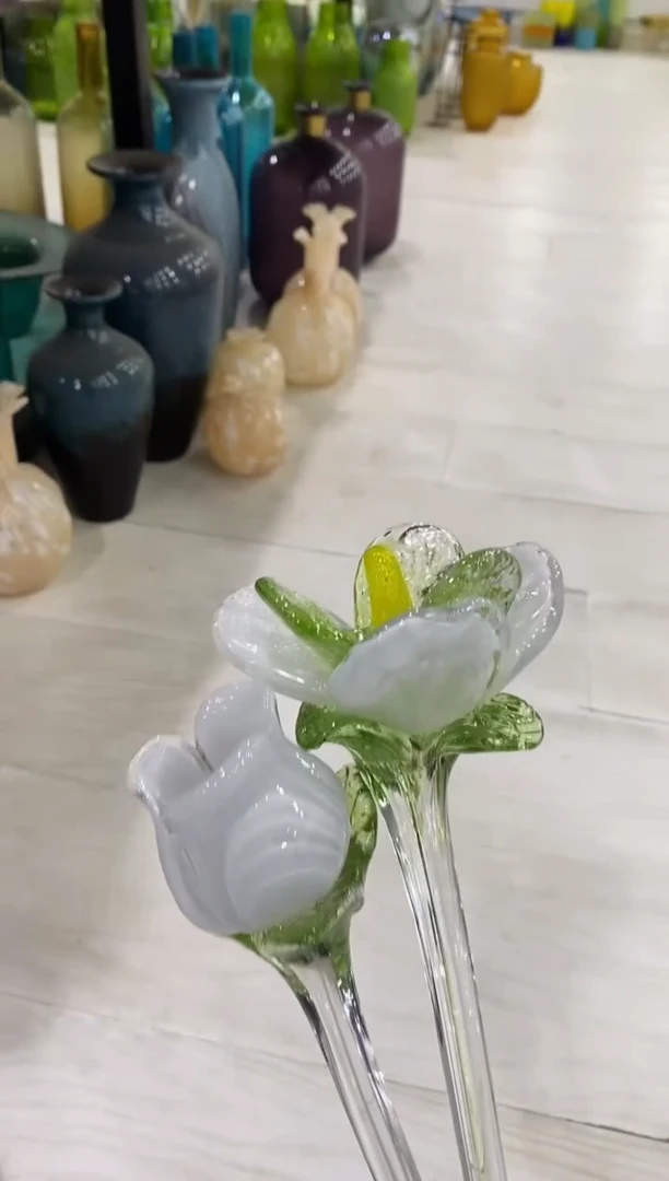 俊*慕忆家手作琉璃花瓶两支