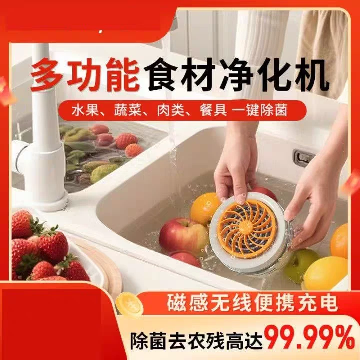 多功能家用食材净化机一键清洗果蔬肉类海鲜