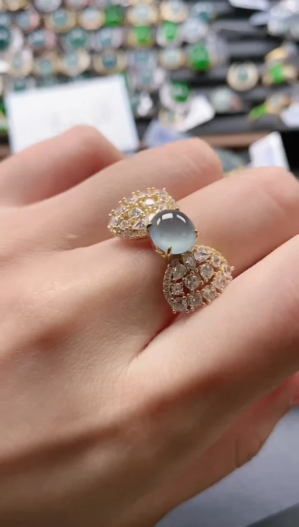 【闪购商品】翡翠戒指银S925镶嵌51151