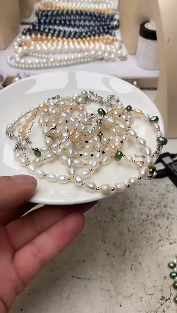 淡水珍珠未镶嵌颈饰1