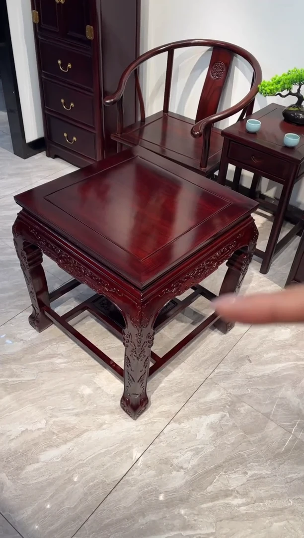 黑酸枝木类家具方几60-60-68