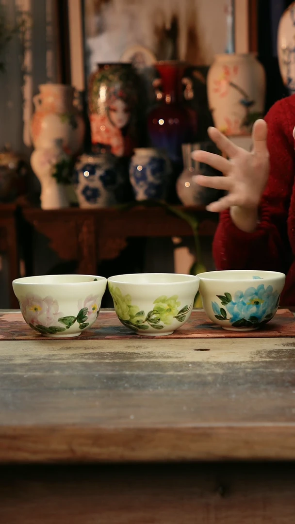 【闪购商品】瓷片景德镇纯手工釉下彩精品花瓶