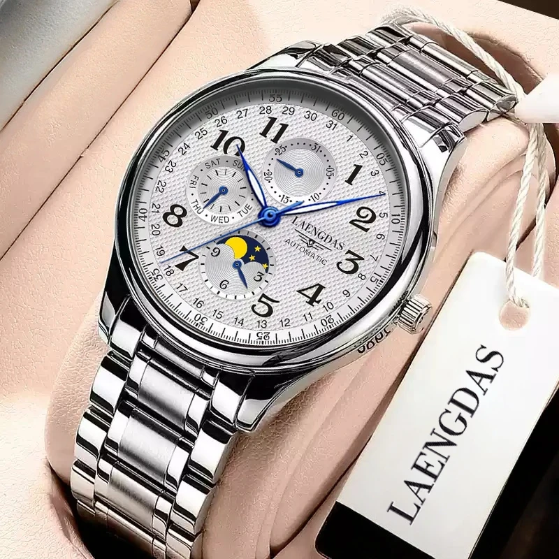 【专柜直发】百年名匠三眼六针系列高奢男士全盘夜光送皮带J