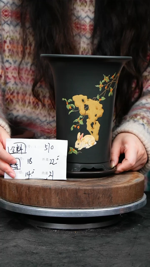 紫砂花盆570+z紫砂花盆^