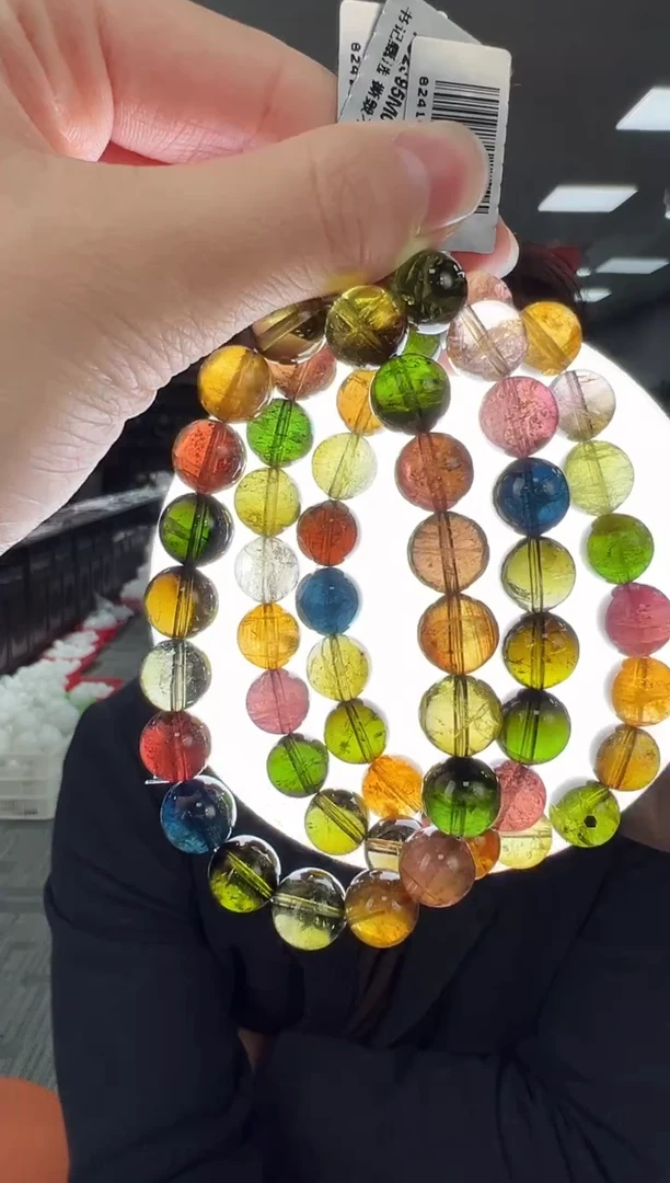 【闪购商品】碧玺手链未镶嵌B51 ys2395约10mm多样性发一