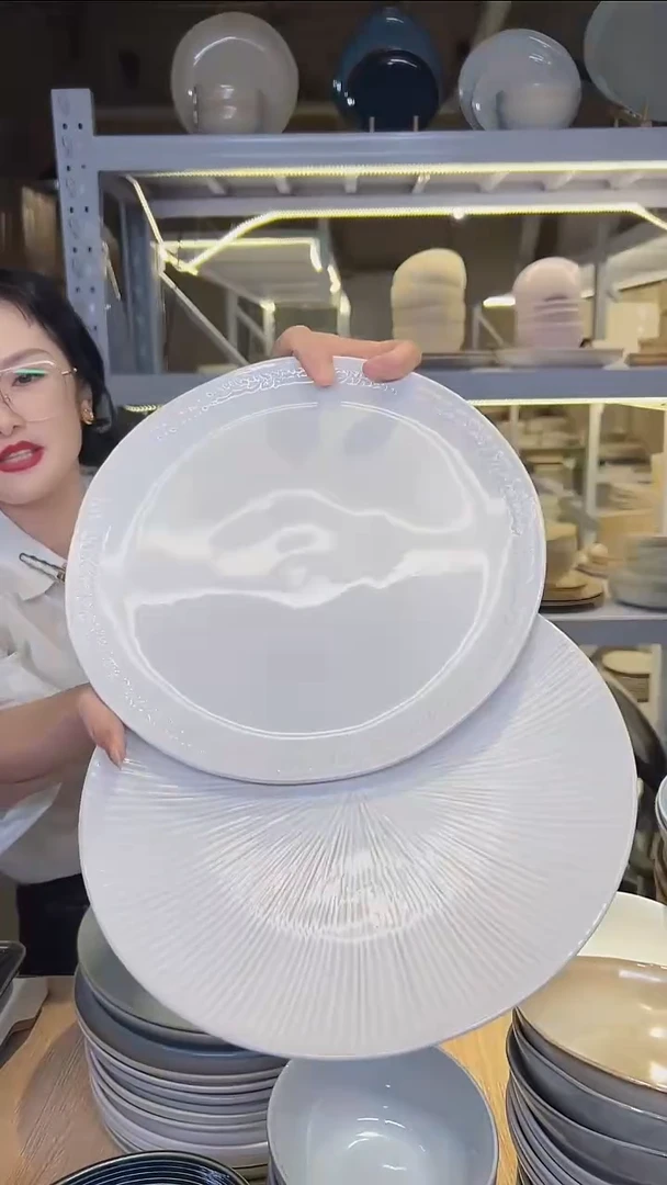 瓷330外贸尾货高温釉下彩陶瓷餐具默认微瑕