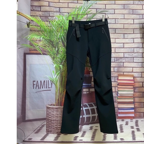 2025秋冬时尚直筒平角百搭男士加绒加厚软壳登山保暖男裤