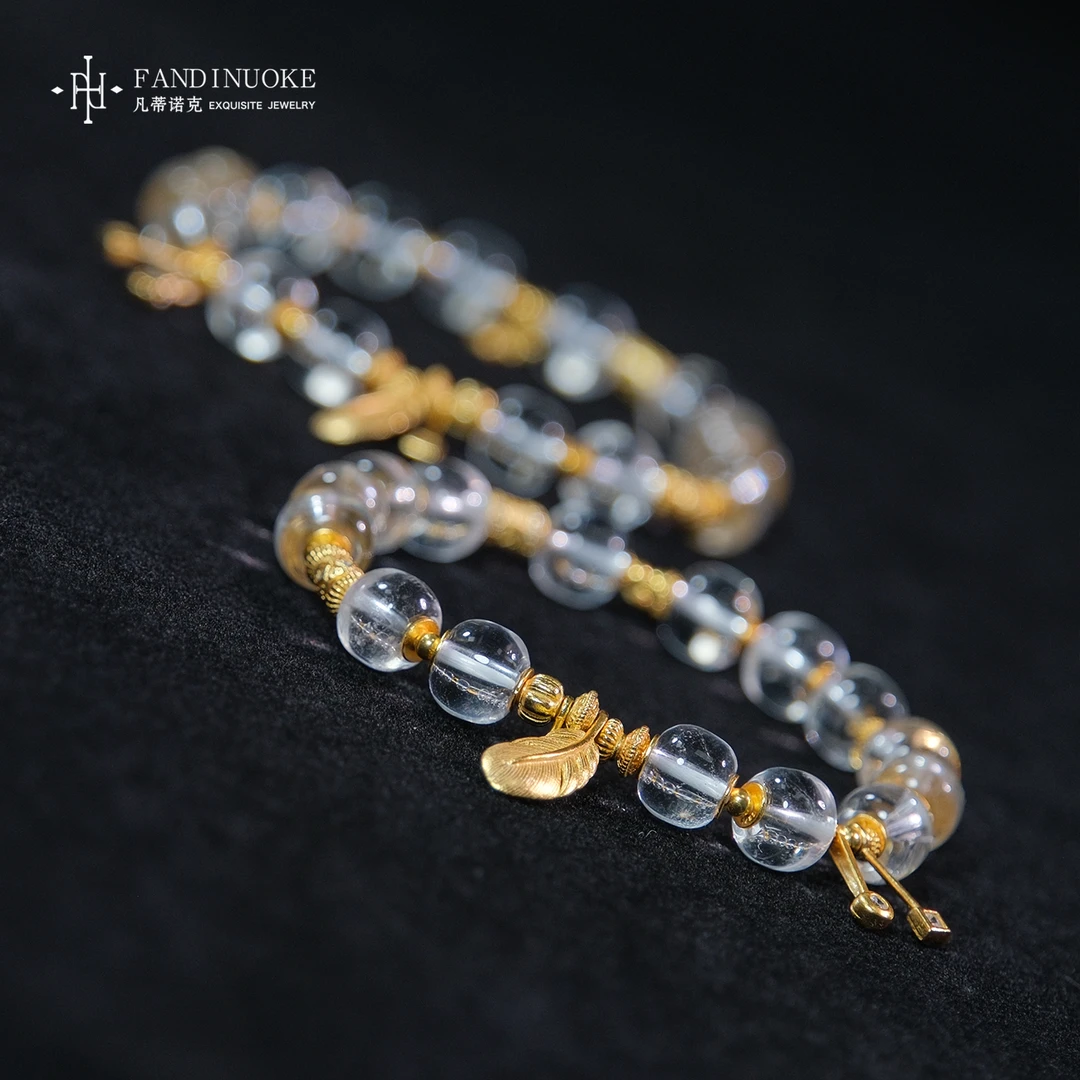 【加加专属】18 MJ85925-白水晶设计款DIY手串-多样性发一件-8×7mm