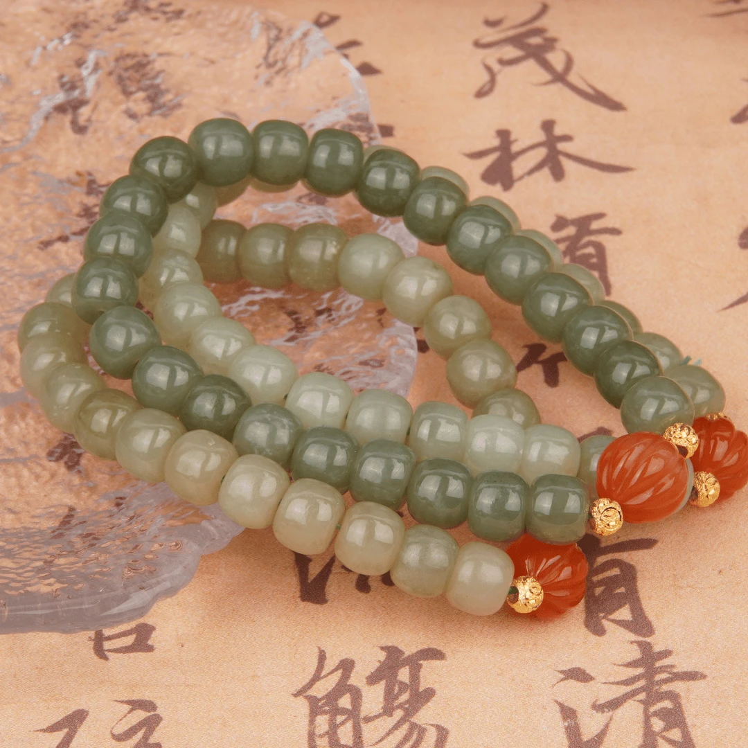 【书记甄选】天然原创和田玉单圈手链 多样式发一件 约7mm GD1951