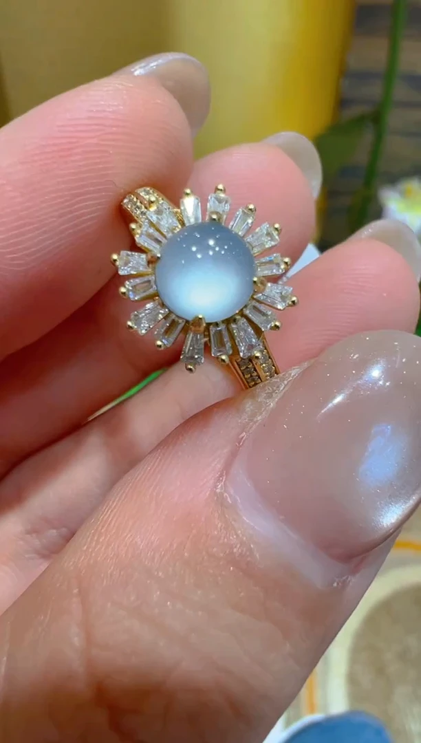 银S925镶嵌戒指翡翠多样性团购发一件