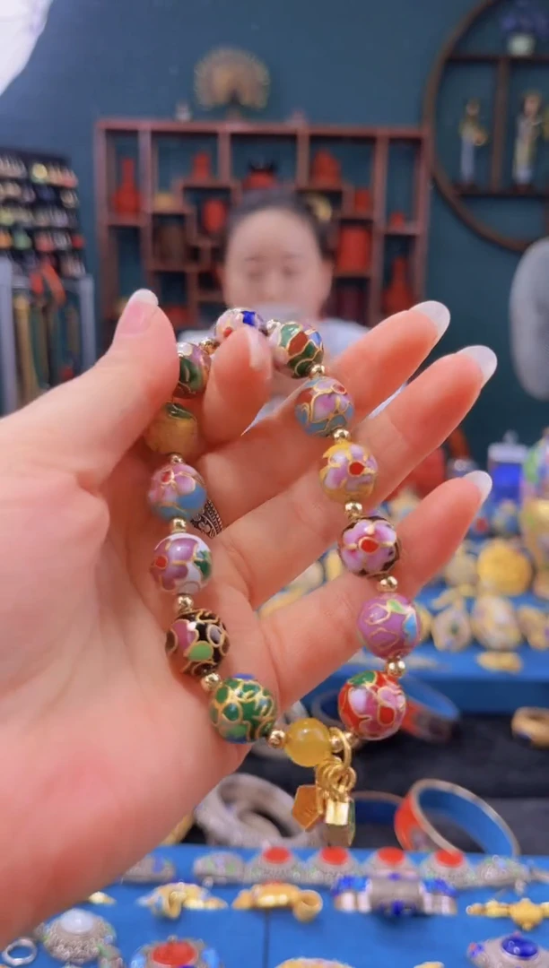 非遗 景泰蓝手串1.2 多宝