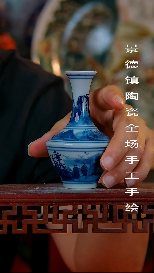 摆件手景德镇陶瓷 全场手工绘