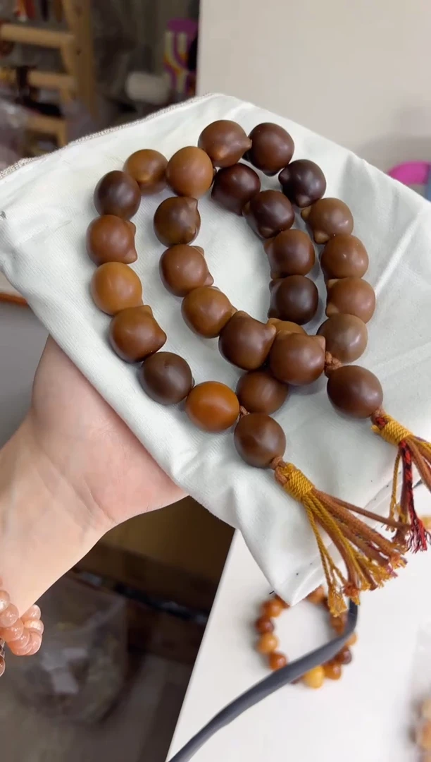 手串菩提根/象牙果沐p45黑猫警长干磨猫猫头18*20mm手持