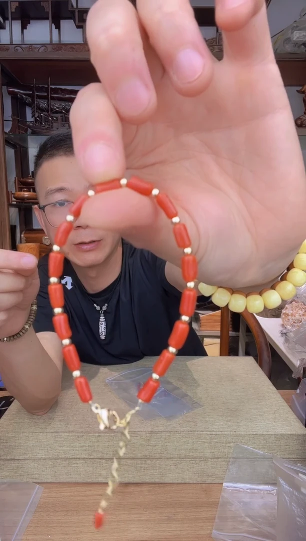 乌木类书架265红随形手链