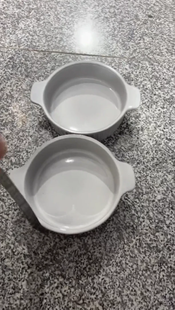 【闪购商品】瓷高级灰2个双耳小深盘